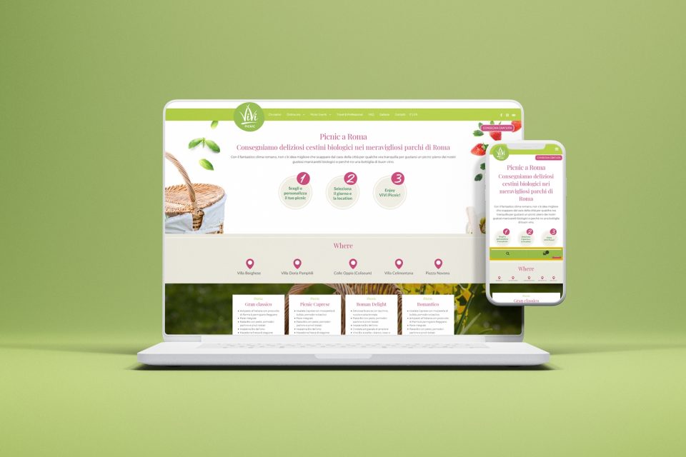 Vivipicnic - Sito.Agency - Realizzazione siti web per ristorante - Roma